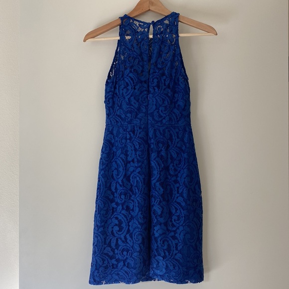 J Crew royal blue lace dress - Picture 3 of 6